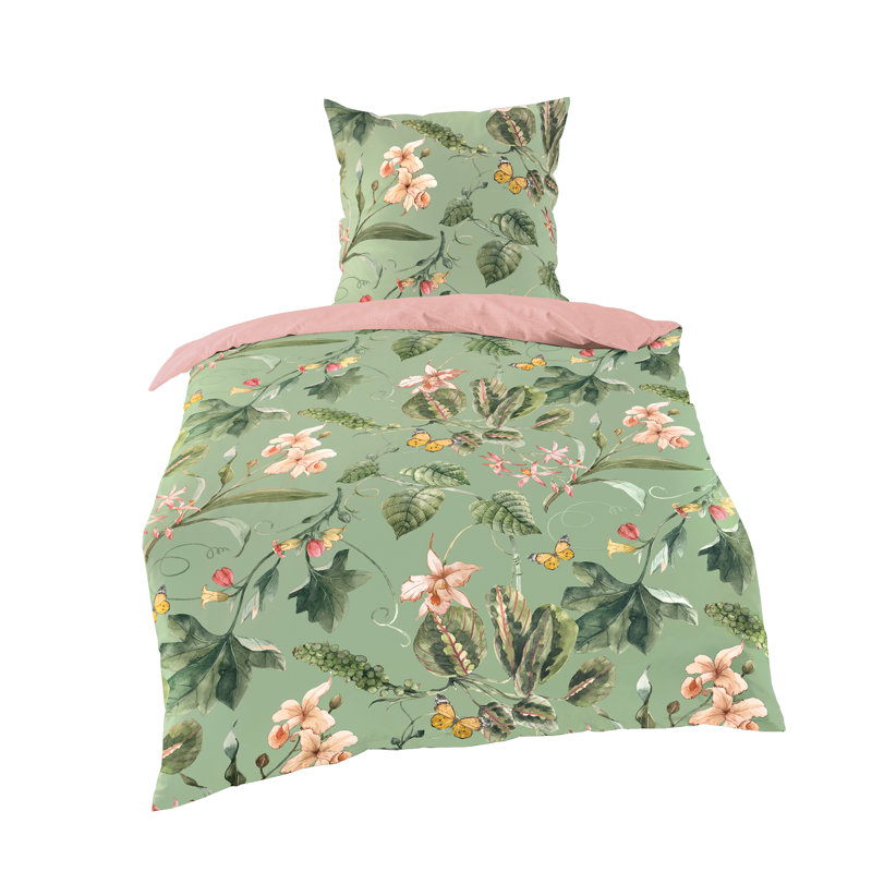 Floral Duvet Cover Set with Pillowcases, 155 x 220cm Duvet Cover + 1 Standard Pillowcase