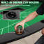 Table de poker pliable de 180 cm (71 pouces) pour 7 joueurs avec emplacement pour le donneur, plateau à jetons, porte-gobelets profonds et pieds en acier, verte-138048377