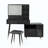 Modern Adjustable Makeup Vanity Desk with LED Mirror & Lights, Retractable Dressing Table with Storage Drawers Cabinet & Built-in Power Outlet for Bedroom-1037749442