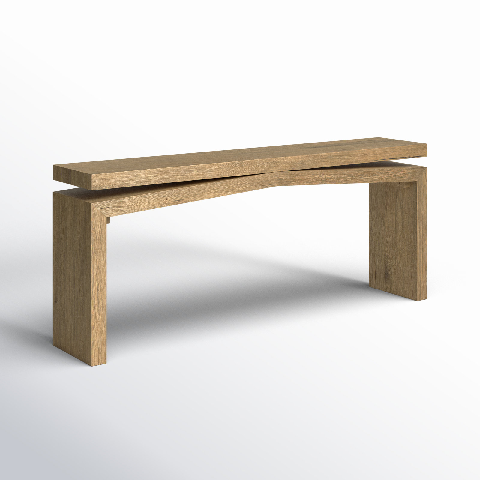 Henn Solid Wood Console Table, 30.75" H x 78.75" W x 15" D, Worn Oak