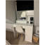 Bureau de coiffeuse avec miroir et bande lumineuse à DEL, coiffeuse avec grand tiroir, commode de rangement à 3 niveaux et 3 modes d'éclairage à luminosité réglable, convient à la chambre à coucher