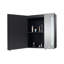 Surface de l'armoire à pharmacie 30x26 pouces avec miroir à DEL noir, désembueur, antibuée, luminosité à intensité variable