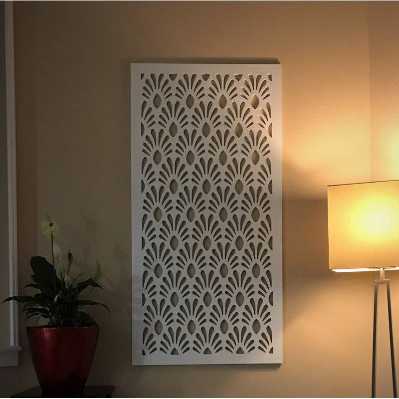 White PVC Pineapple Pattern Decorative Wall Panel for Privacy