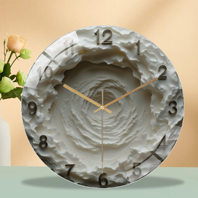 Horloge murale moderne blanche élégante 12 po