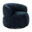 Chaise pivotante rembourrée en chenille bleue de conception moderne de luxe avec coussin en mousse et rotation à 360 degrés