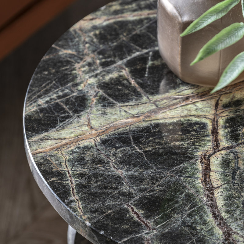 Amalfi Marble Side Table, Ember