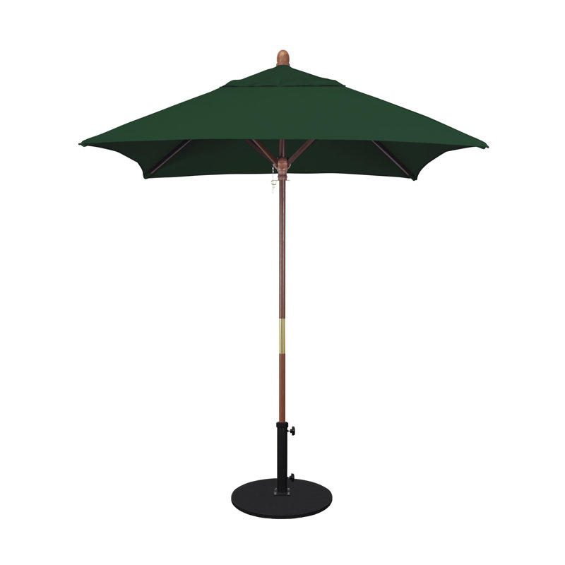 Parasol de marché carré 6 pi Yaritza, Toile Sunbrella® vert forêt
