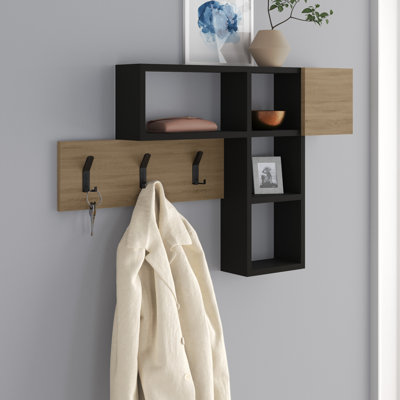 Pecor Wall 3 - Hook Wall Mounted Coat Rack