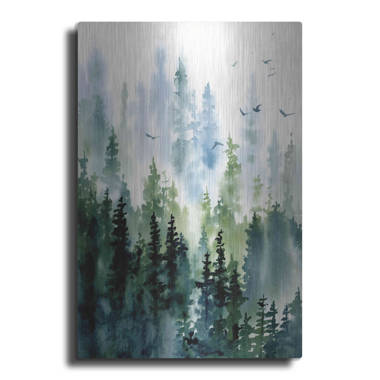 Treeline Snow Metal Print