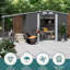8ft W x 8ft D Zinc Steel Storage Shed 