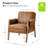 Arhiana 26.8'' Wide Faux Leather Armchair with Solid Wood Legs-273004589