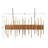 Rustic Wood and Metal Rod Chandelier