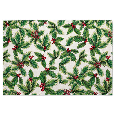 Ensemble de napperons rectangulaires en mélange de coton The Holiday Aisle® Grand Christmas