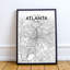Atlanta City Map - No Frame Print-1846642971