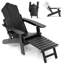Chaise longue de patio Adirondack Hips toutes saisons avec repose-pieds rétractable-2043514306