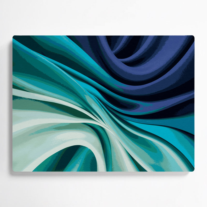 Gradient abstrait 44, art mural en métal vert, H 12 po x l 18 po