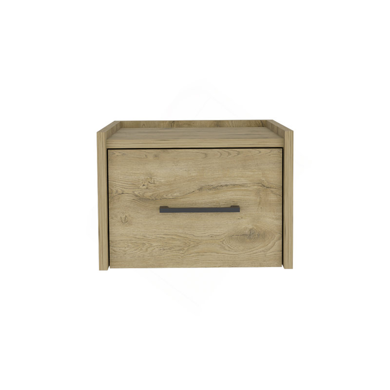 Floating Nightstand Calion, Bedroom, Macadamia, Beige