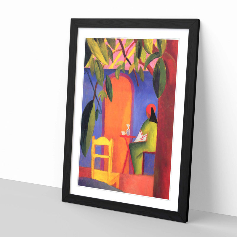 August Macke - Single Picture Frame Painting, Black
