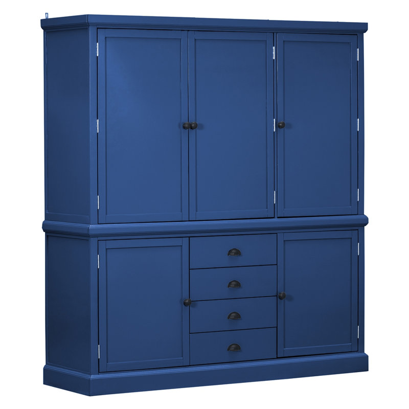 Armoire de cuisine 73 po, Bleu