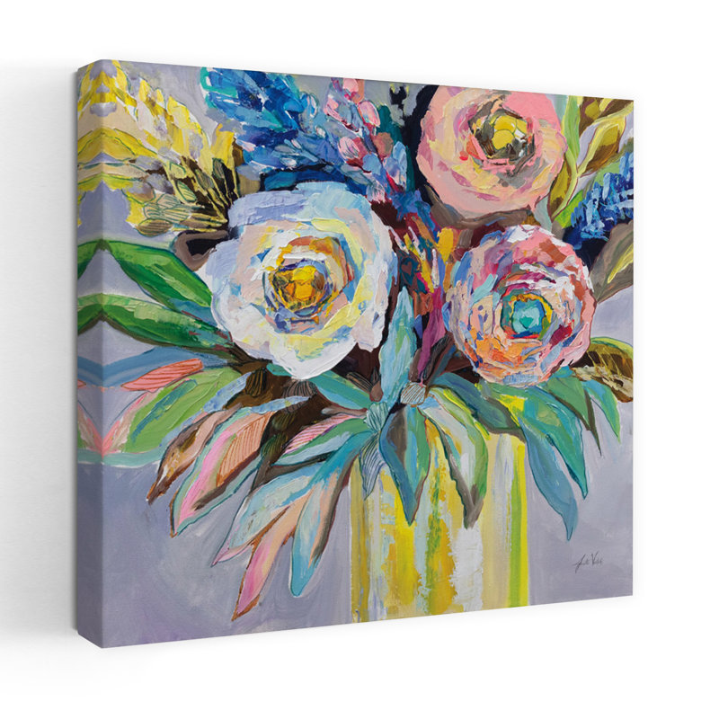 Art floral contemporain, cadeaux d'été, H 18 po x l 18 po
