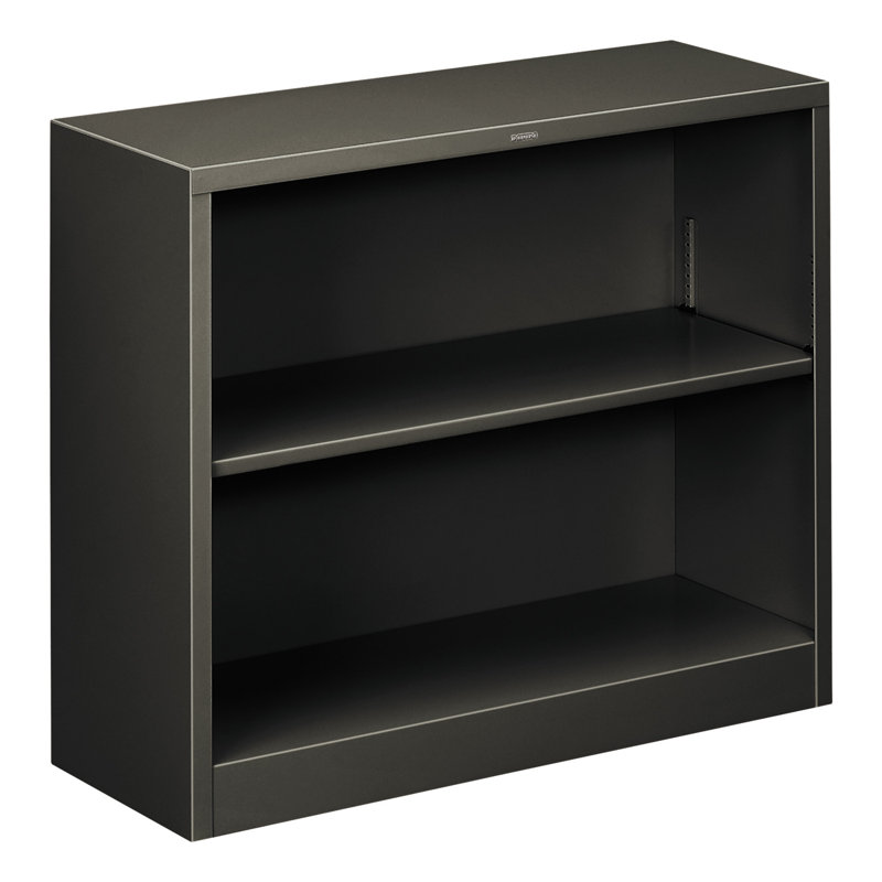 Brigade 29" H x 34.5" W Steel Standard Bookcase, Charcoal