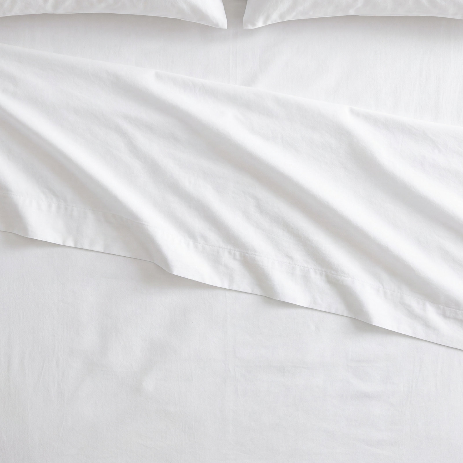 Janay Cotton Fitted Sheet, 44" x 75", White/White