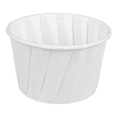 Restaurantware-Sustain 3.3 Ounce Portion Cups, 100 Disposable Condiment Cups - Compostable, Versatile, White Paper Sample Food Cups, Stylish, For Serving Dips, Jams, Sauces, Nuts, And More
