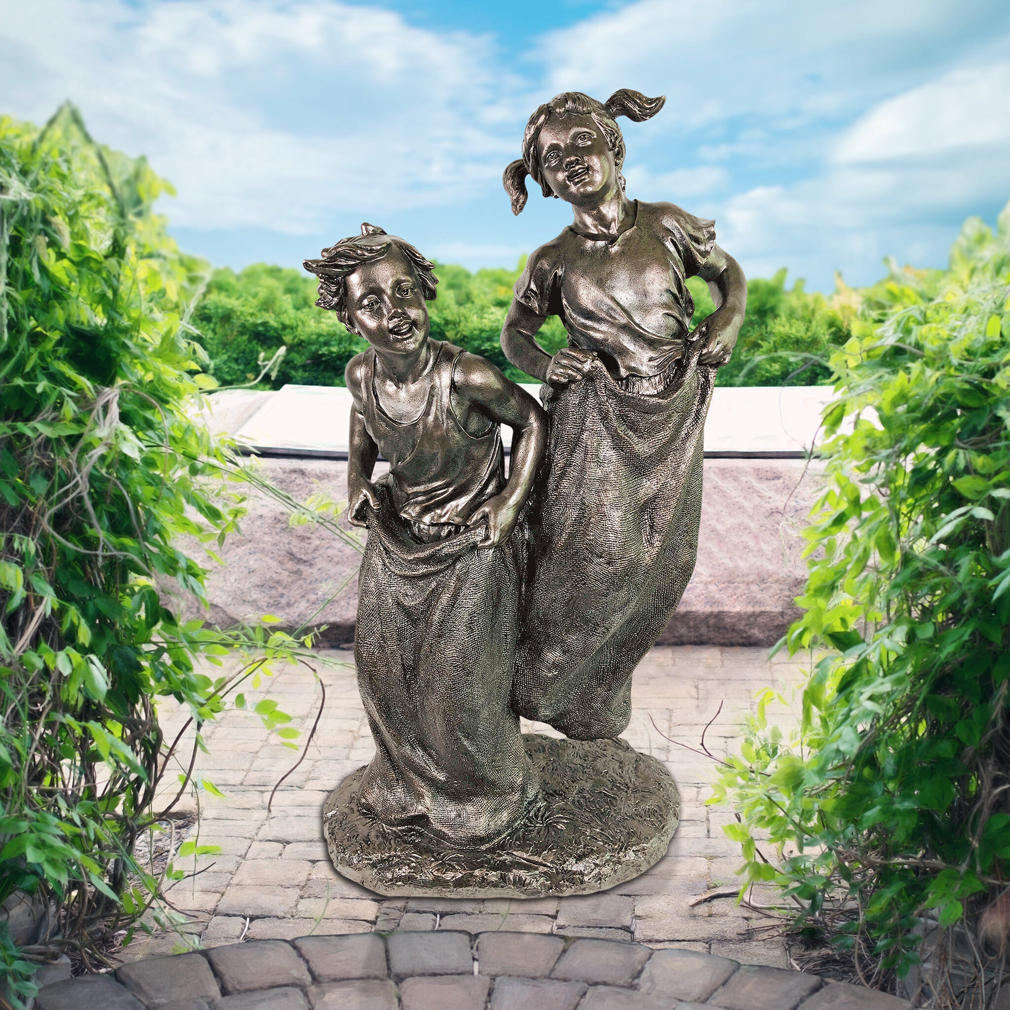 Spitting Frog on Lily Pad Bronze Garden Statue - SU5080 - Design Toscano