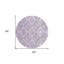 Tapis rond lavable et ivoire 8 po