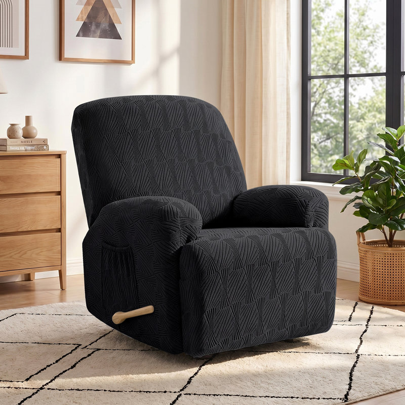 Housse pour canapé en jacquard doux à 1, 2 ou 3 sièges avec housse de canapé extensible, protecteur de meuble lavable à la machine avec poches latérales