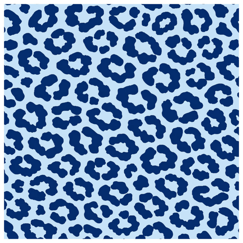 Tapisserie murale taches bleues léopard bleu, H 104 po x 88 avec 4 œillets
