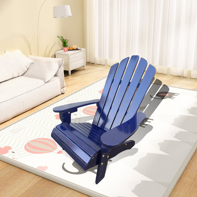 Chaise en bois franc bleu massif avec assise large, pour une assise agréable, des étapes d'assemblage, un processus de détente facile