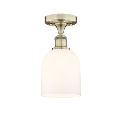 Edison - Allysson - Plafonnier semi-encastré 6 po 1 lumière - Abat-jour granuleux