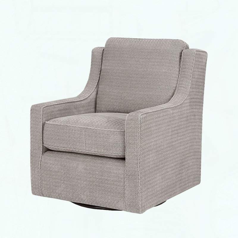 Curved Armrest Swivel Chair with High-Density Foam