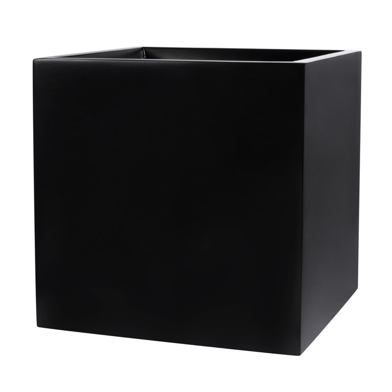 Boîte à fleurs carrée Dixon, H 12 po x l 12 po x P 12 po, Noir