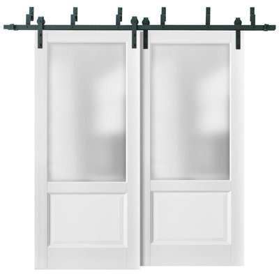 Porte blanche en verre givré Felicia