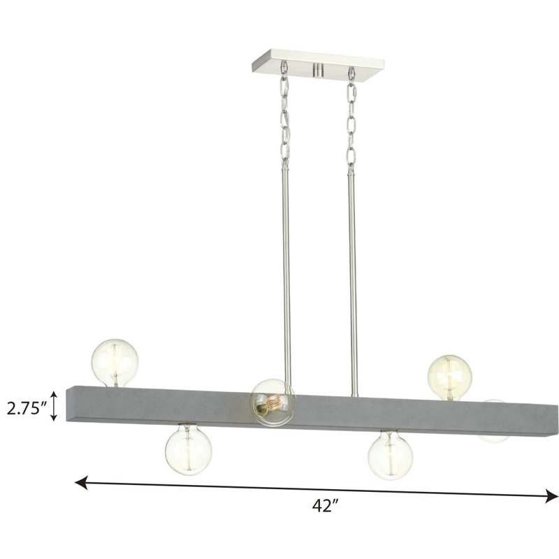 Luminaire suspendu unique à 6 lumières Areon
