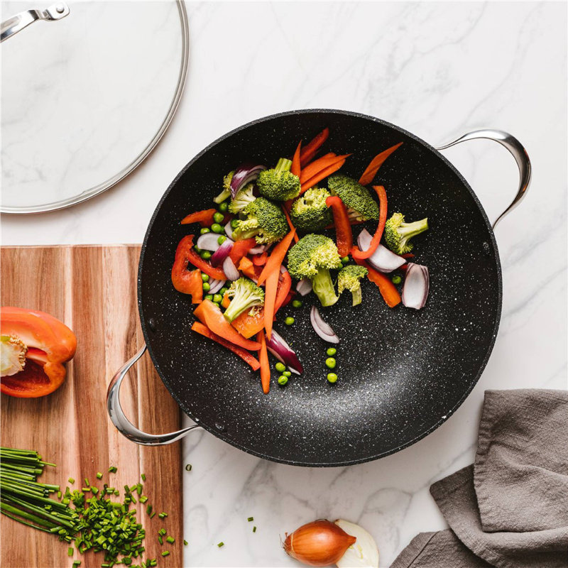 Cuisine: pro® IRONROC poêle tout-en-un avec couvercle 12,5 po