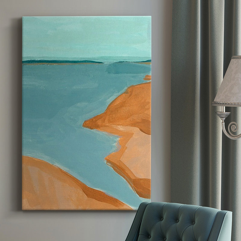 «Out On The Sandbar I», reproduction encadrée de qualité supérieure - prête à être accrochée, H 60 po x l 40 po x P 1 po