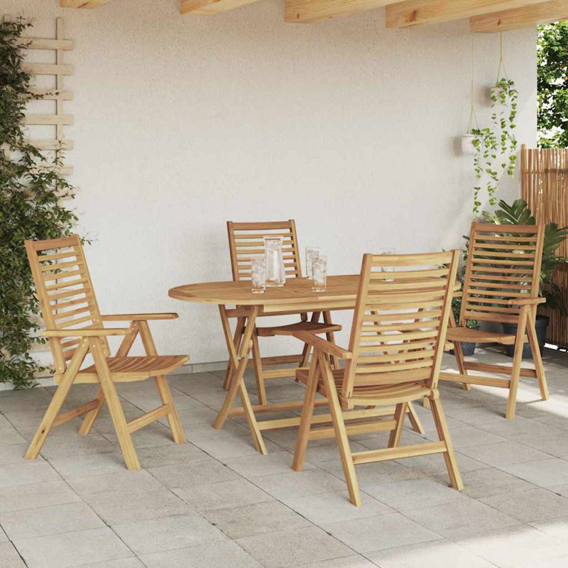 Solid Wood Armchair Folding Chair Set