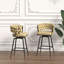 28" Technical Leather Woven Bar Stool Set Of 2 (No Including  Table)
