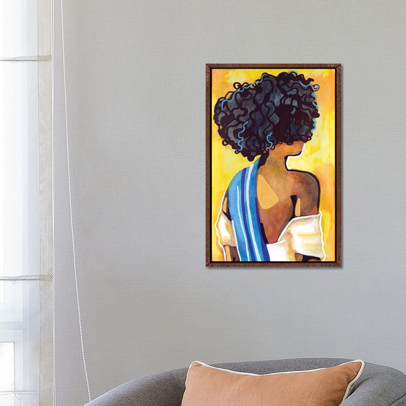 Silk - Print on Canvas, 66.04 cm H x 45.72 cm W, Classic Brown Wood Framed