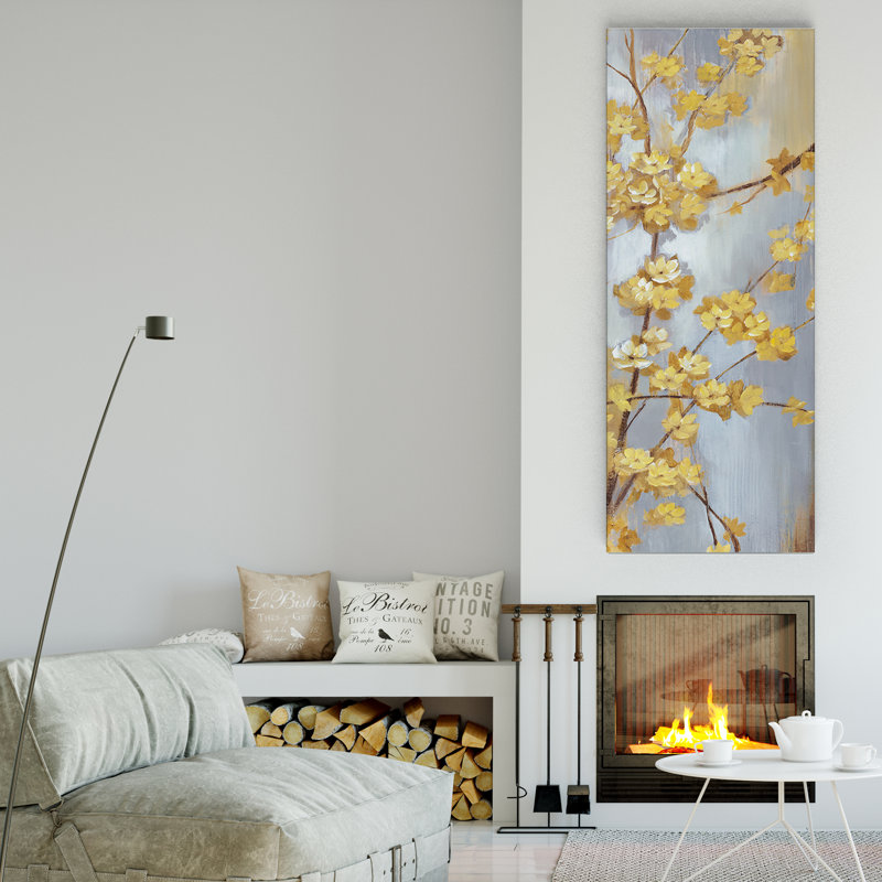 «Forsythia Garden I», reproduction sur toile, H 20 po x l 60 po x P 1,5 po