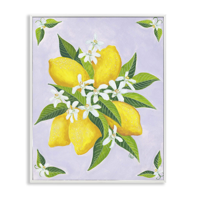 Giclée botanique aux agrumes, design par Sarah Waldron Kimball, H 30 po x l 24 po