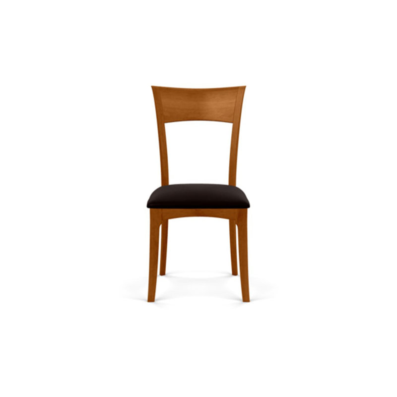 Ingrid Upholstered Dining Chair, Autumn Cherry, Ebony Leather