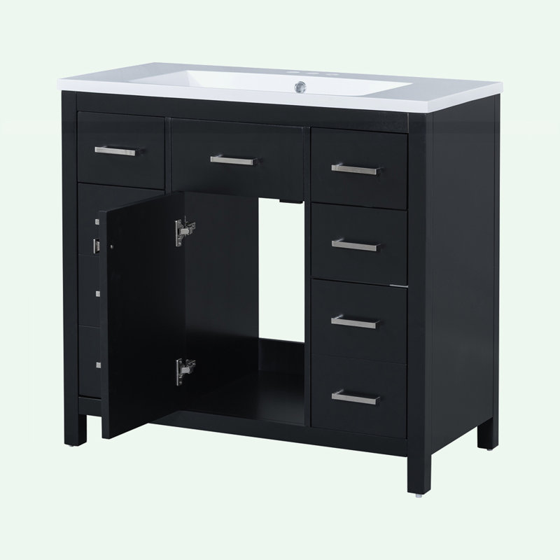 Meuble-lavabo moderne avec espace de rangement multifonctionnel