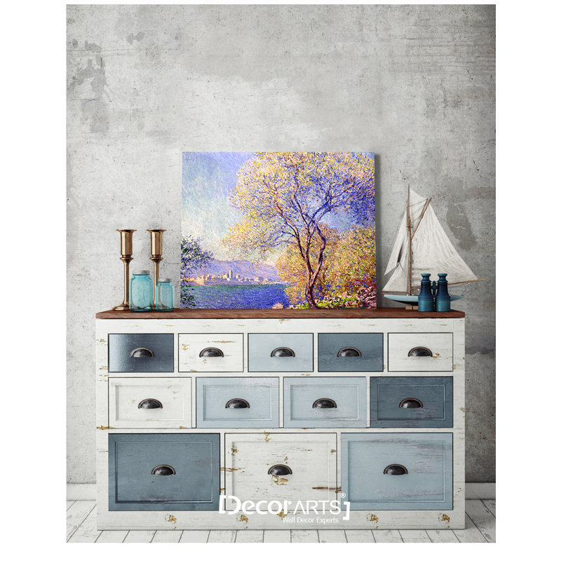 «Antibes vu des jardins de Salis sur toile» par Claude Monet, Toile tendue, H 16 po x l 20 po x P 0,75 po