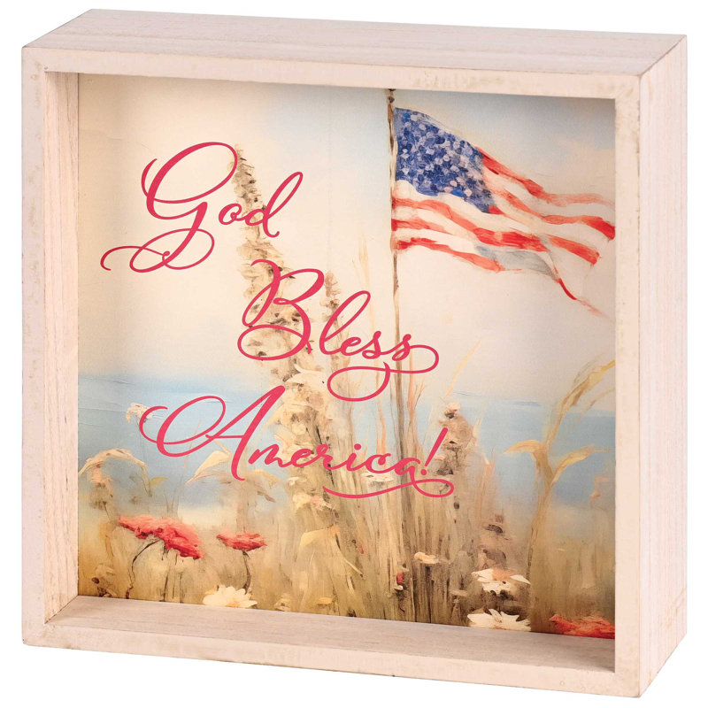Tabletop 2 Sided God Bless America