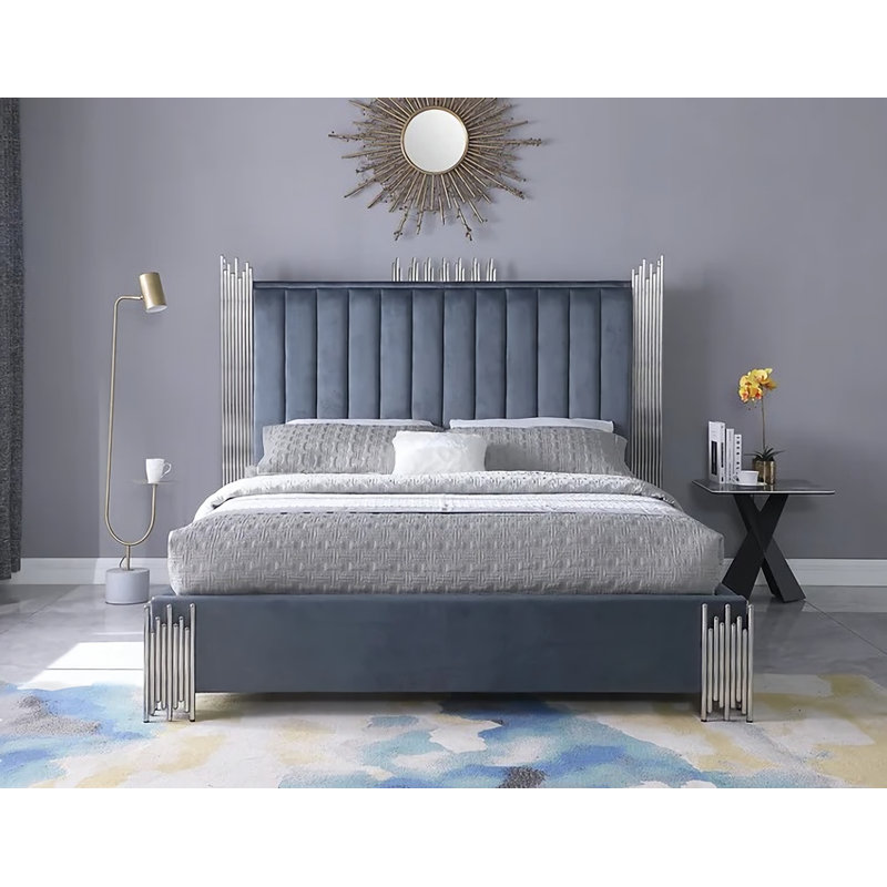 Lit plateforme Holmquist Ashaureah, Grand, Blanc