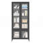 Grande vitrine de rangement en métal avec 4 portes en verre et 5 tablettes